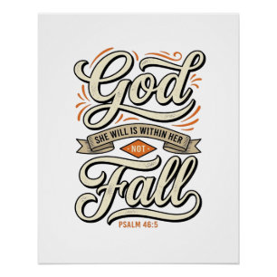 God Is Within Her She Will Not Fall Vintage Shirt_ Poster