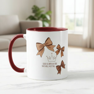God is Within Her, Two-Tone Mug Christian
