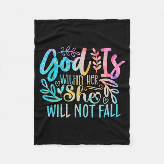 God Is Within Not Bible Verse Quote Religious Fleece Blanket