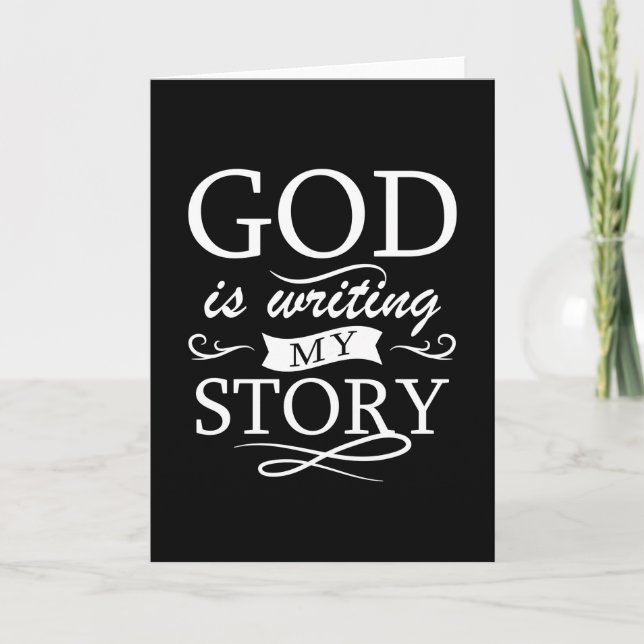 God Is Writing My Story Christian Faith Card (Front)