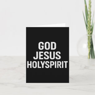 God Jesus Holy Spirit Christian Faith Church Belie Card