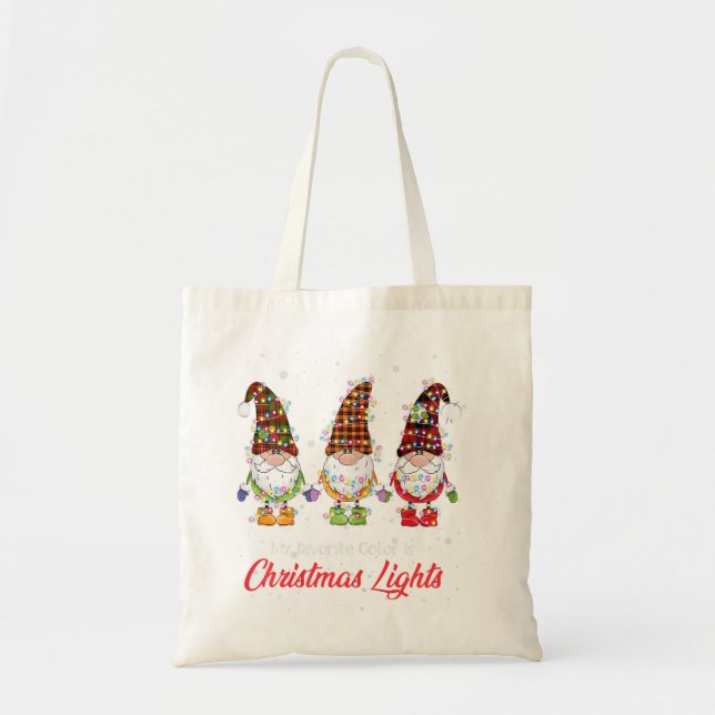 God Jul Gnome Tomte My Favourite Colour Is Christm Tote Bag (Front)