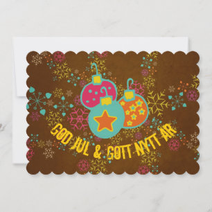 God Jul & Gott Nytt År Ornaments Holidays Card