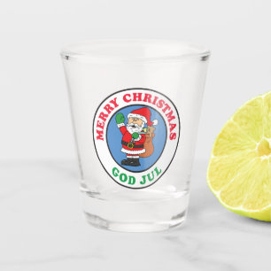 God Jul Swedish Christmas Santa Shot Glass