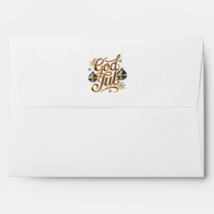 God Jul Swedish Gold Christmas Envelope