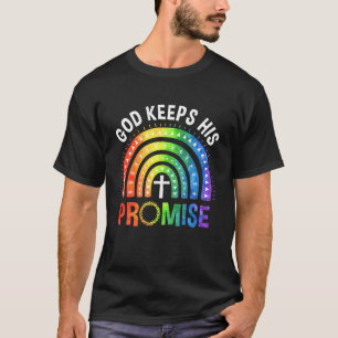 God Keeps His Promise Rainbow LGBT Christian Bible T-Shirt