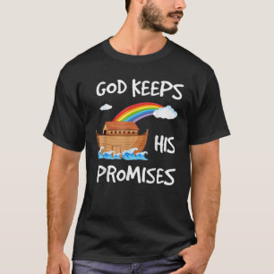 God Keeps His Promises Noah s Ark Christian Rainbo T-Shirt