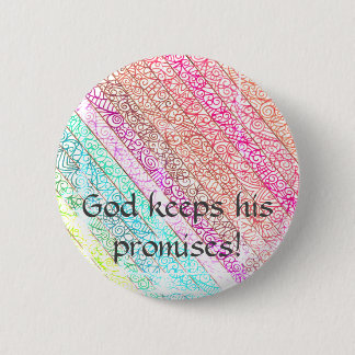 "God Keeps His Promises!" Rainbow Button
