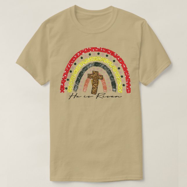 God Keeps His Promises Rainbow Leopard Print Chris T-Shirt (Design Front)