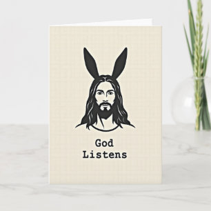 God Listens Thoughtful Art Card