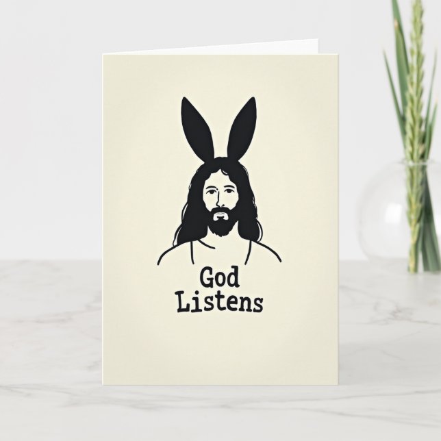 God Listens Thoughtful Card (Front)