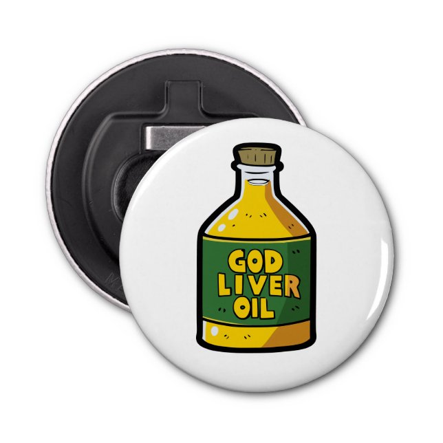 God liver oil bottle opener (Front)