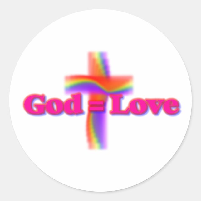 God=Love Rainbow Sticker (Front)