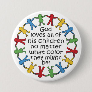 God Loves All 7.5 Cm Round Badge