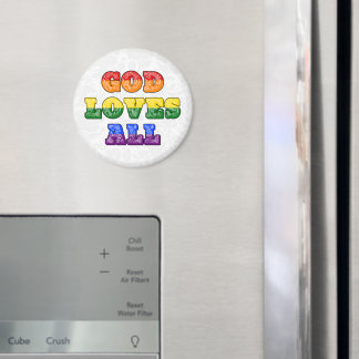 "God Loves All" Gay/LGBTQIA+/Queer Christian Pride Magnet