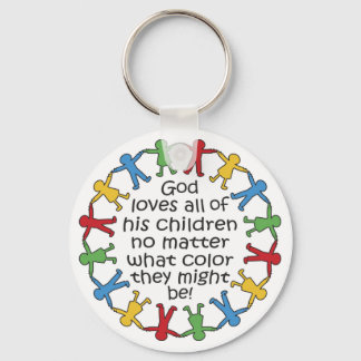 God Loves All Key Ring