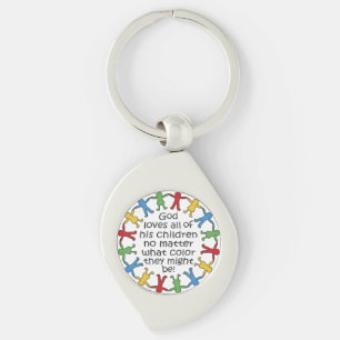 God Loves All Key Ring