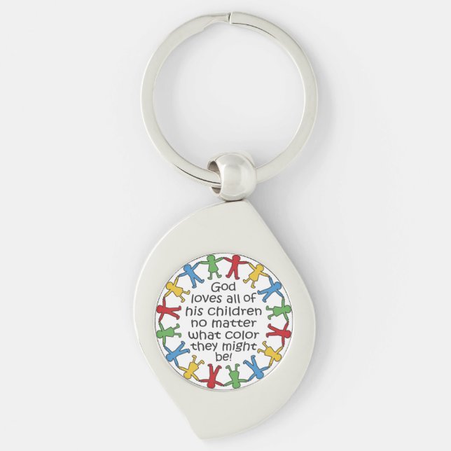 God Loves All Key Ring (Front)