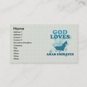 God Loves Arab Emirates Business Card