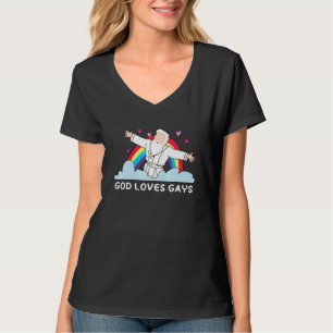 God Loves Gays Shirt Rainbow LGBT Flag For Men Wom