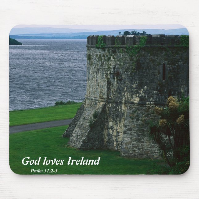 God Loves Ireland Mouspad Mouse Pad (Front)