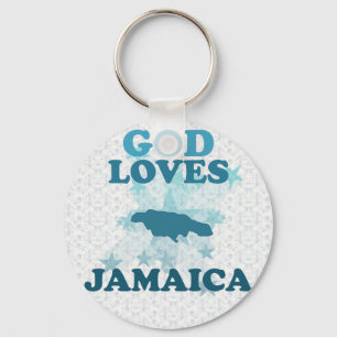 God Loves Jamaica Key Ring