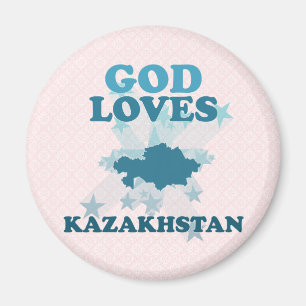 God Loves Kazakhstan Magnet