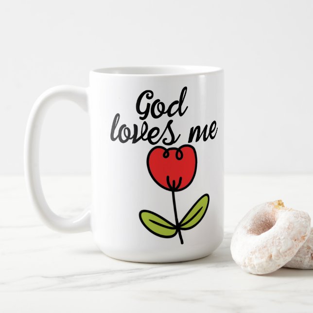 God Loves Me Coffee Mug (With Donut)