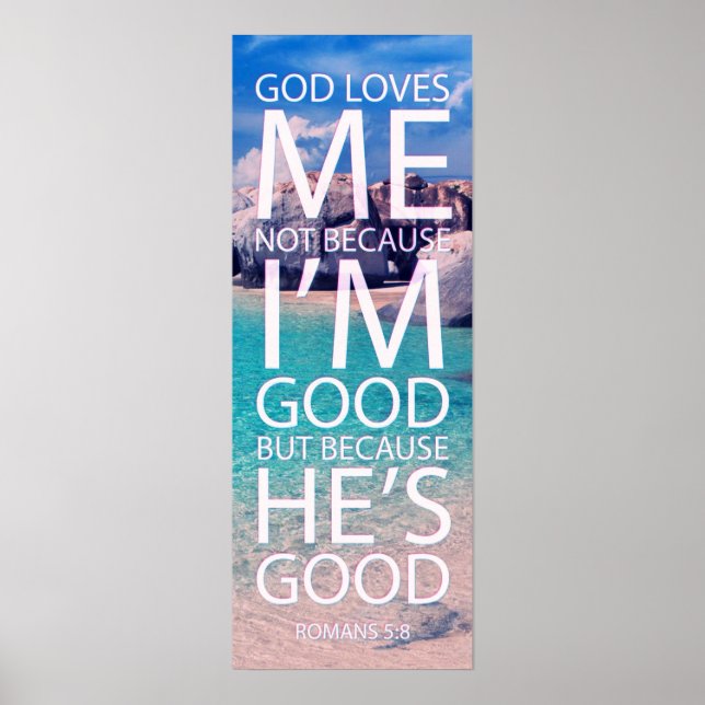 God loves me wall poster (Front)