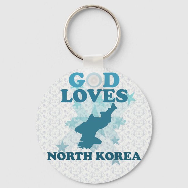 God loves north korea key ring (Front)
