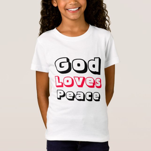 God loves peace kids t-shirts (Front)