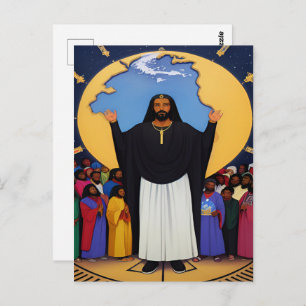 God Loves the World Christian Art Postcard