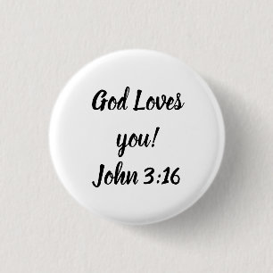 God Loves you! 3 Cm Round Badge