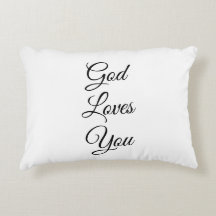 God Loves You Accent Pillow