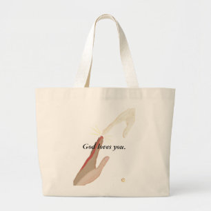 God loves you, Energy and Multi-racial Hands Bags