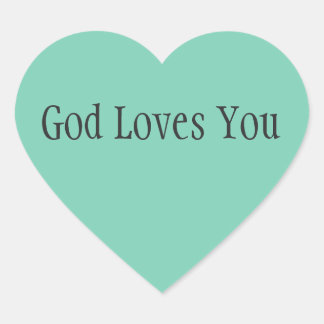 God Loves You Heart Sticker