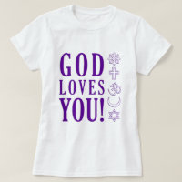 GOD LOVES YOU + World Religions Symbols