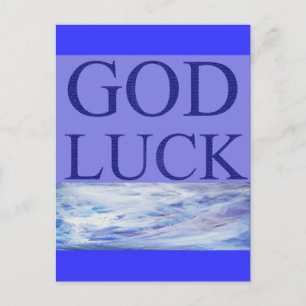GOD LUCK POSTCARD