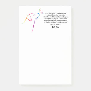 God Made a Dog Post-it Notes
