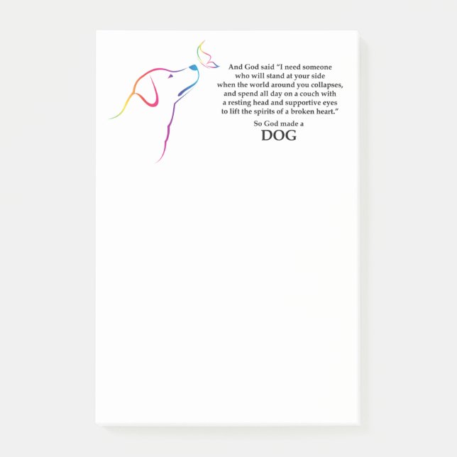 God Made a Dog Post-it Notes (Front)