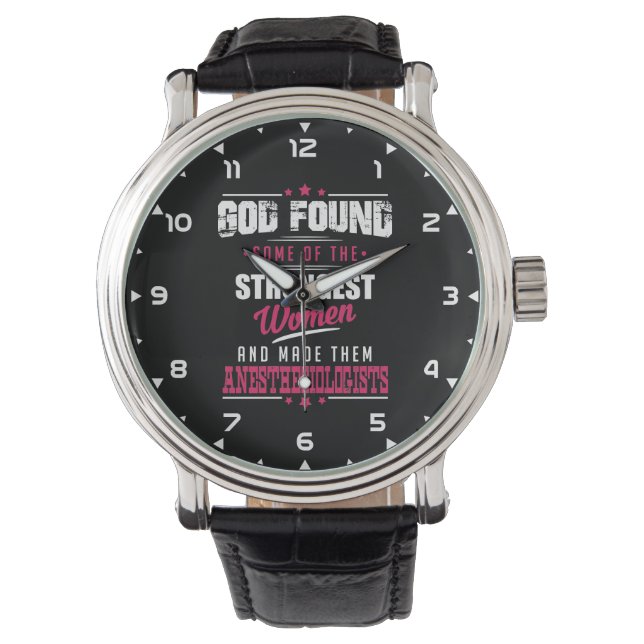 God Made Anesthesiologists Hilarious Profession D Watch (Front)