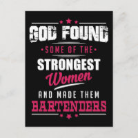 God Made Bartenders Hilarious Profession Design