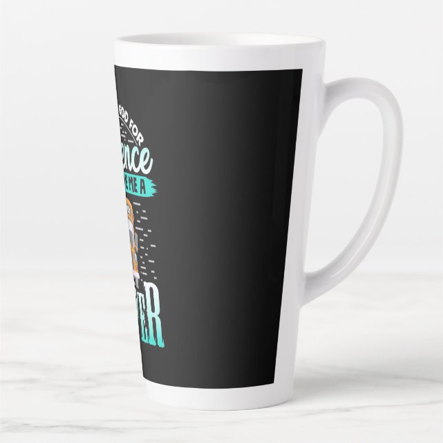 God Made Me A Bus Driver Latte Mug (Right)