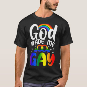God Made Me Gay LGBT LGBTQ Pride Christian Gay T-Shirt