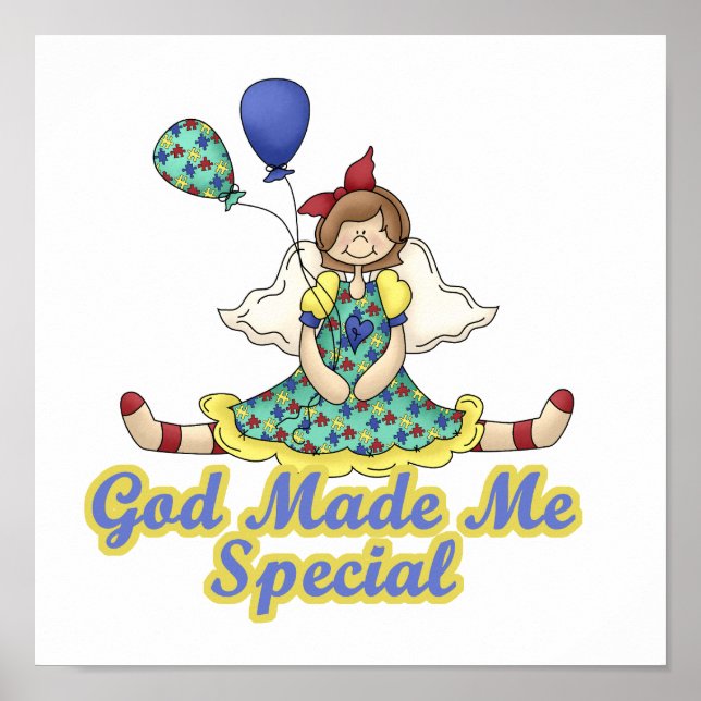 God Made Me Special-Autism Awareness Poster (Front)