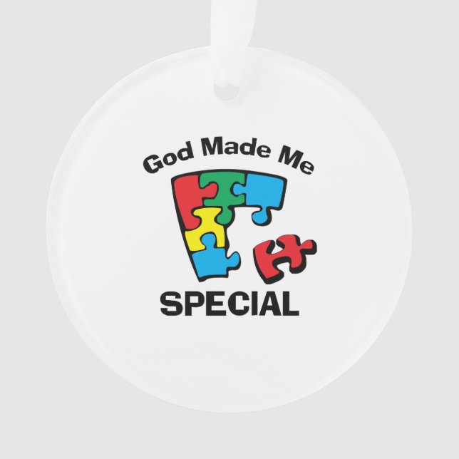 God made me Special Ornament (Front)