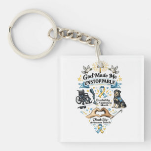 God Made Me Unstoppable – Disability Awareness Mon Key Ring
