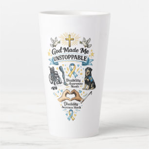 God Made Me Unstoppable – Disability Awareness Mon Latte Mug