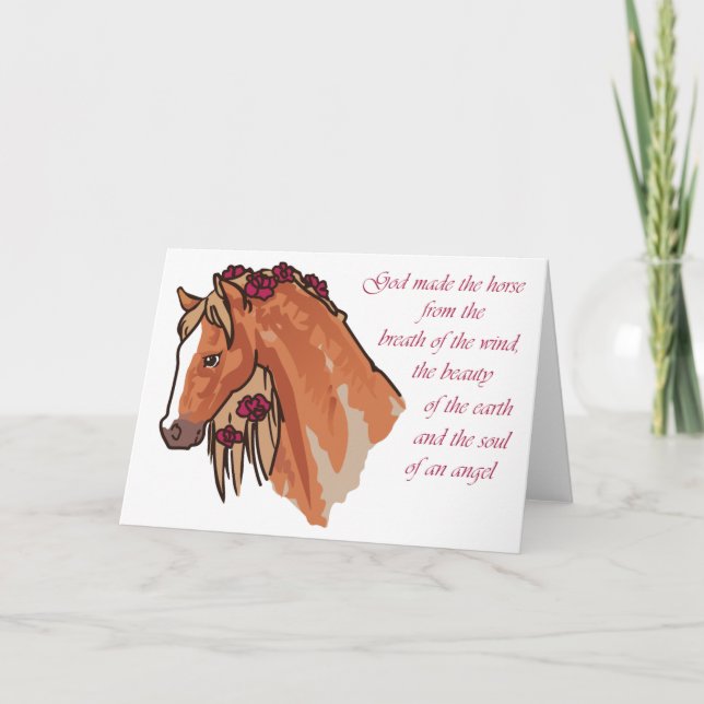 God Made the Horse Card (Front)