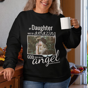 God Made them an Angel   Photo Funeral Remembrance Sweatshirt